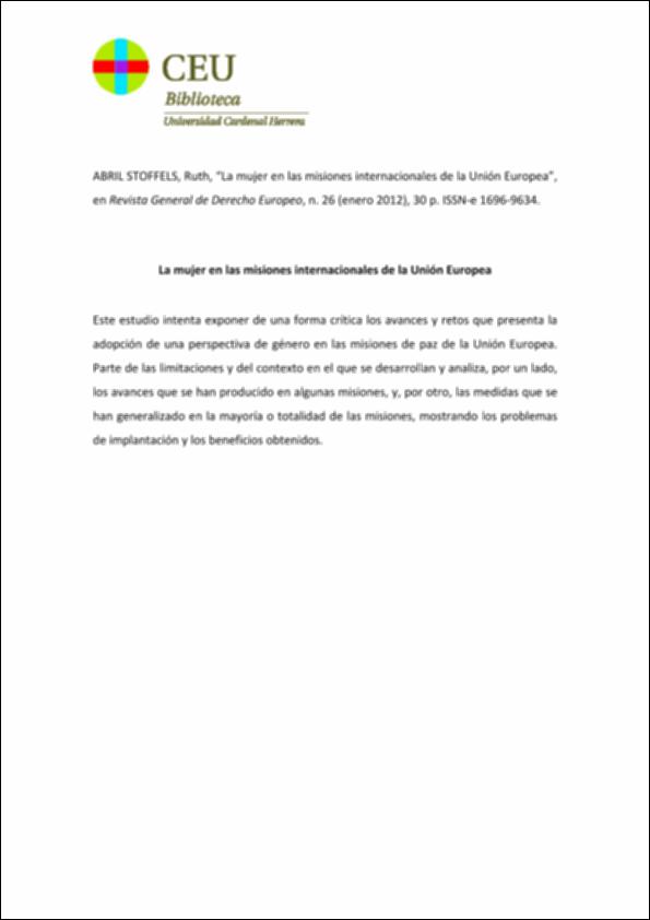 La mujer en las misiones internacionales de la Unión Europea - Resumen.pdf.jpg