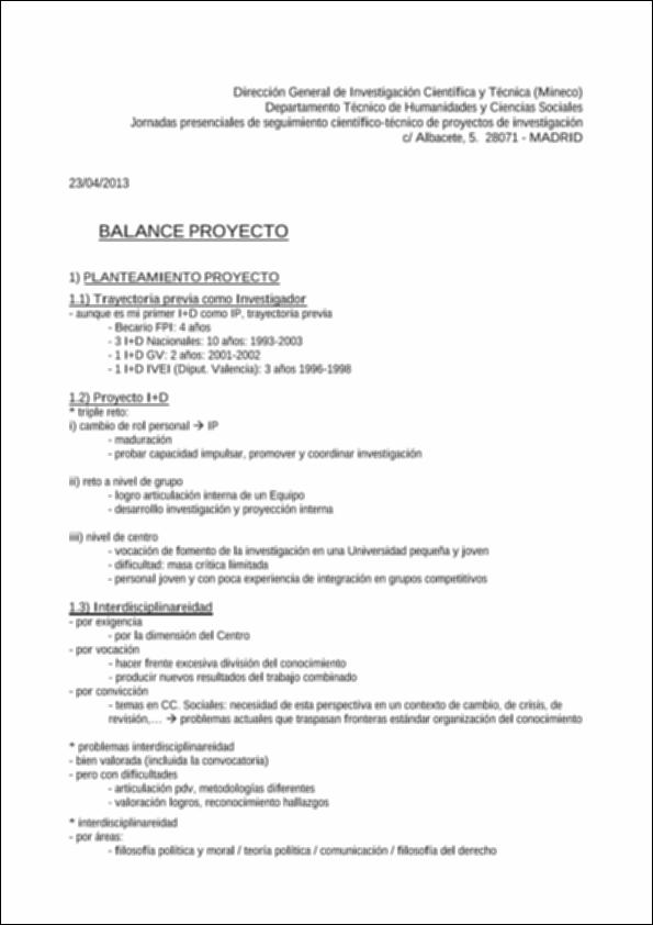 Balance del Proyecto FFI2010-17670 dentro de las Jornadas presenciales de seguimiento científico-técnico de proyectos de investigación del Mineco 2013.pdf.jpg